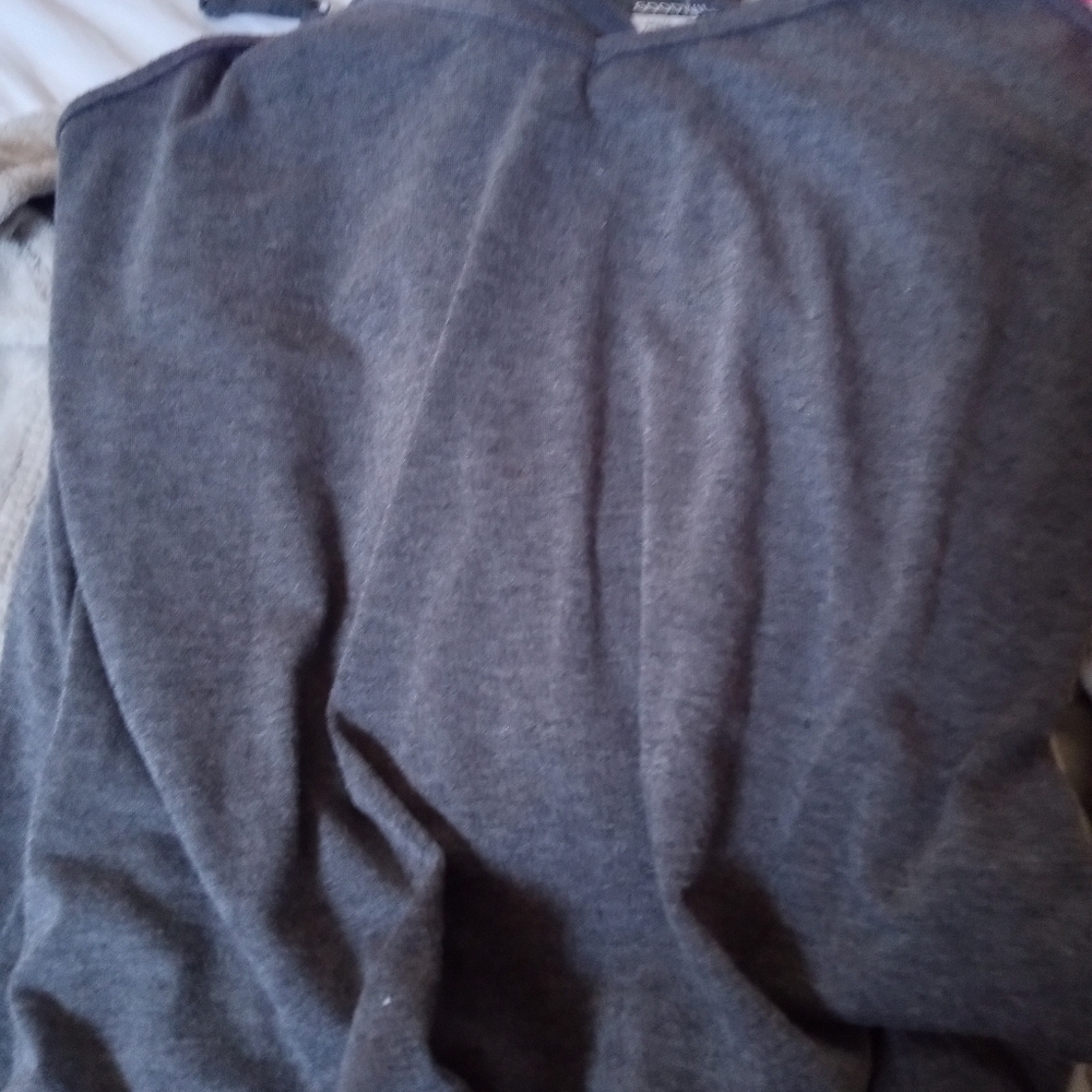 A gray dress with pockets